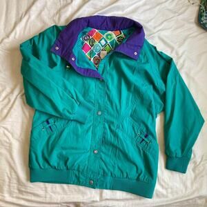 Colorful 80s Windbreaker Jacket